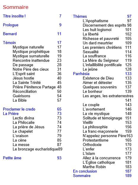 Table matieres juste chretien 1